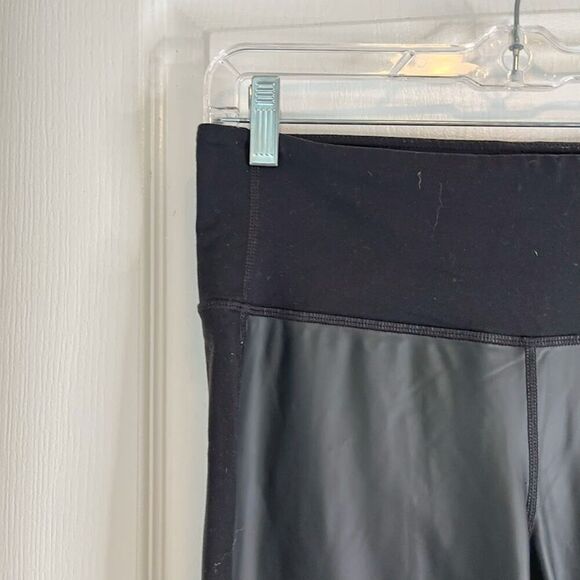 Athleta Faux Leather High Rise Full Length Spandex Athletic Leggings - Picture 5 of 12